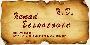 Nenad Despotović vizit kartica